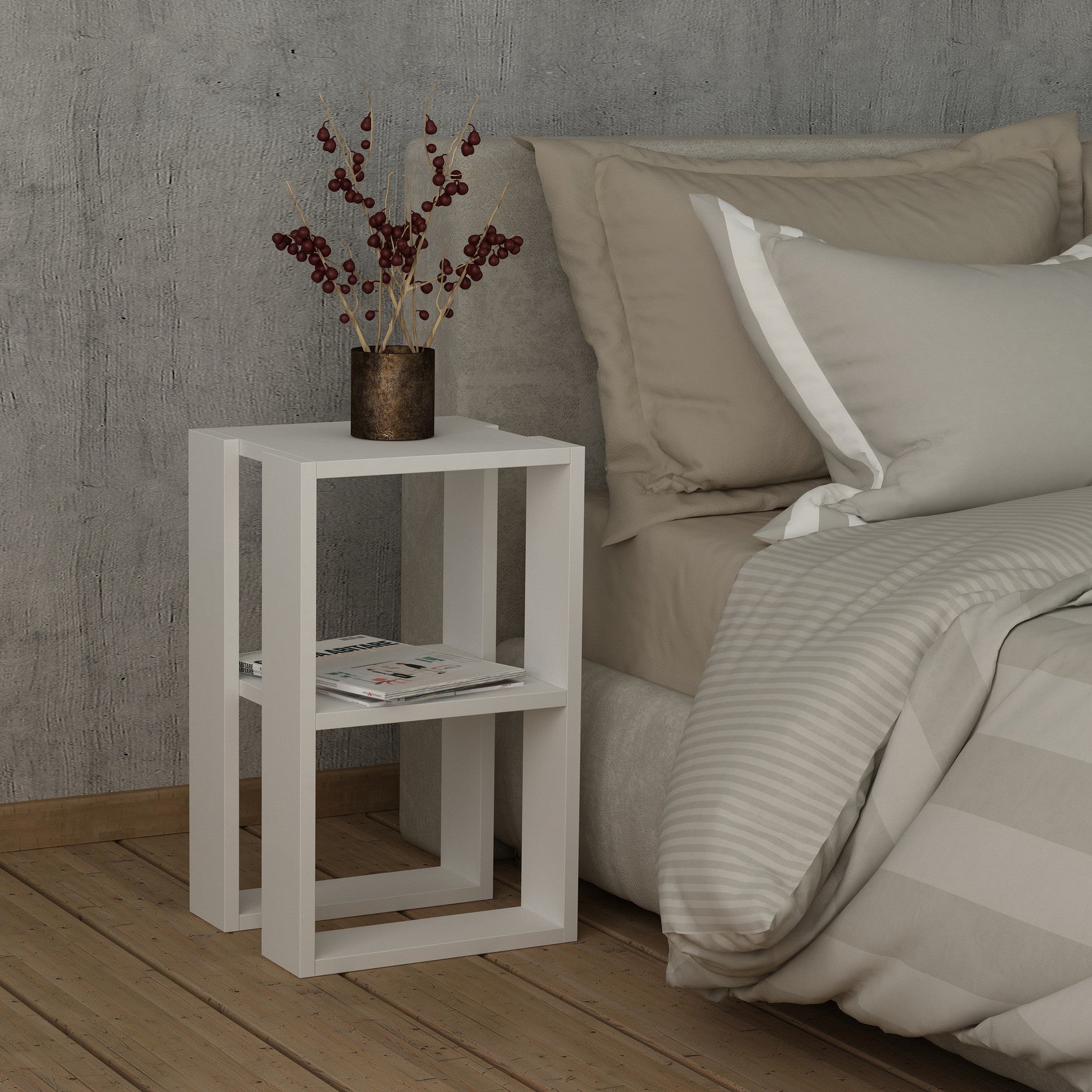 La table de nuit Lonie - White